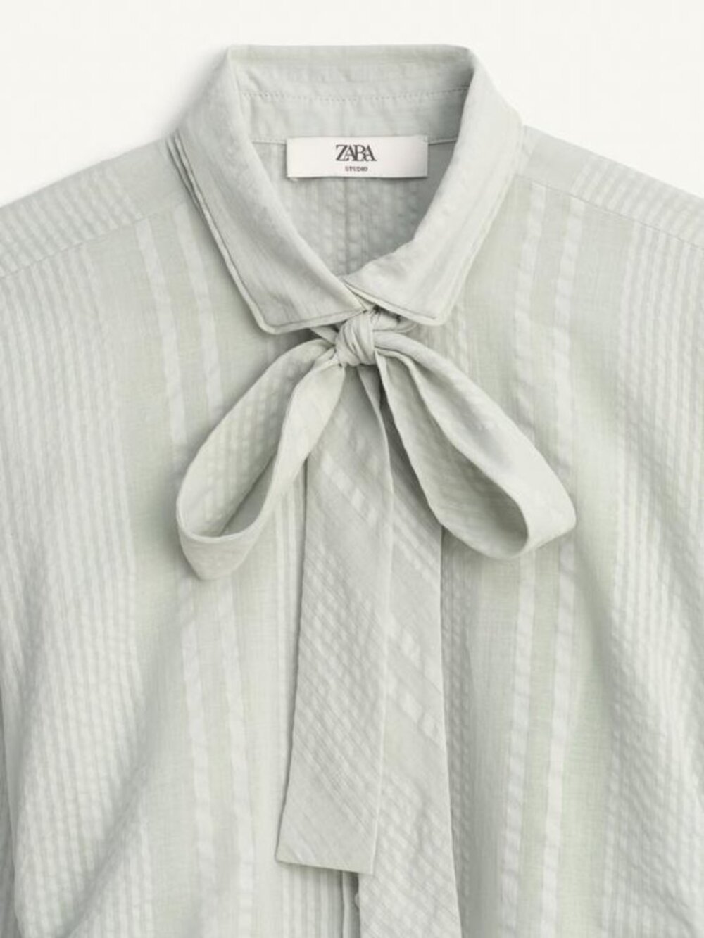 ZARA LIMITED EDITION LACE TIE SHIRT - Picture 8 of 10